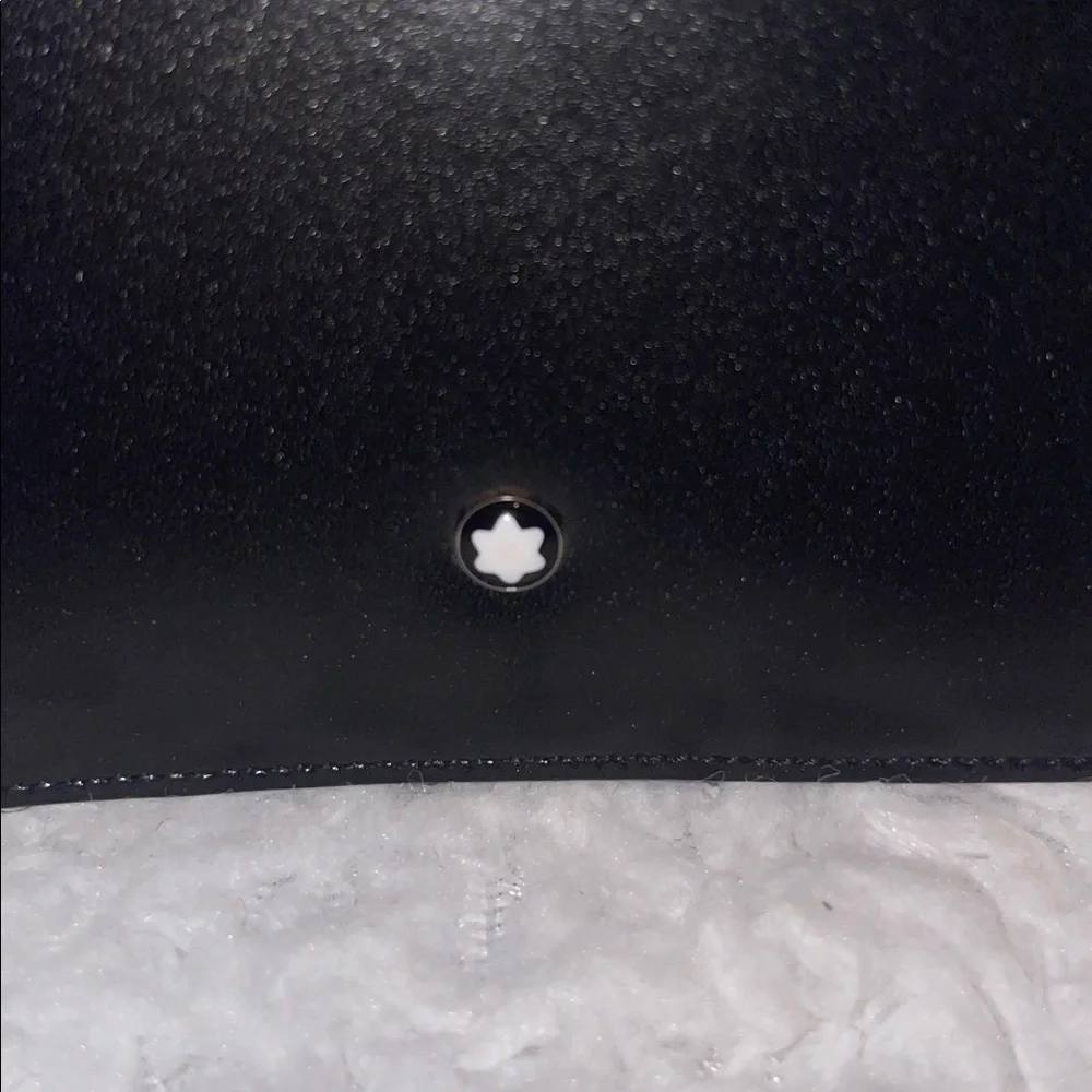 New Montblanc Meisterstück Bi-fold Slim Leather Unisex Long Wallet Black